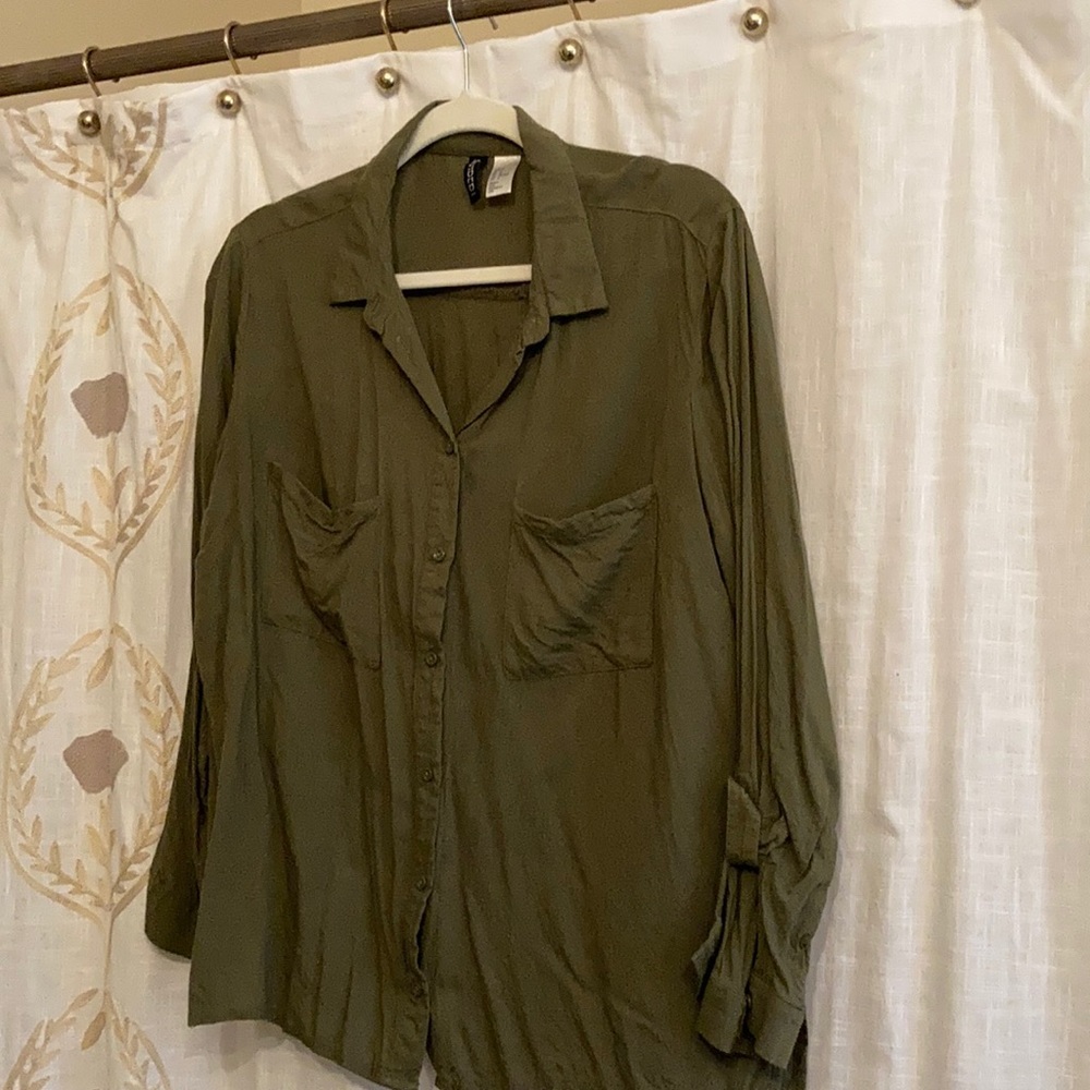 Army green utility shirt